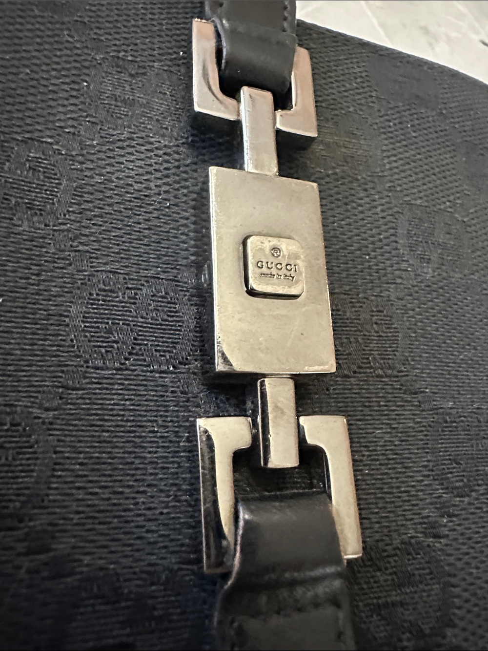 Gucci Black Jackie Leather Bifold Wallet with Embossed Logo - Picture 3 of 16